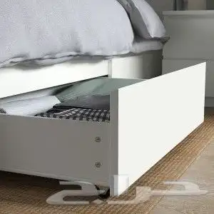 ايكيا سرير نفر و نص مع ادرج سحب ثنين و مرتبه 1