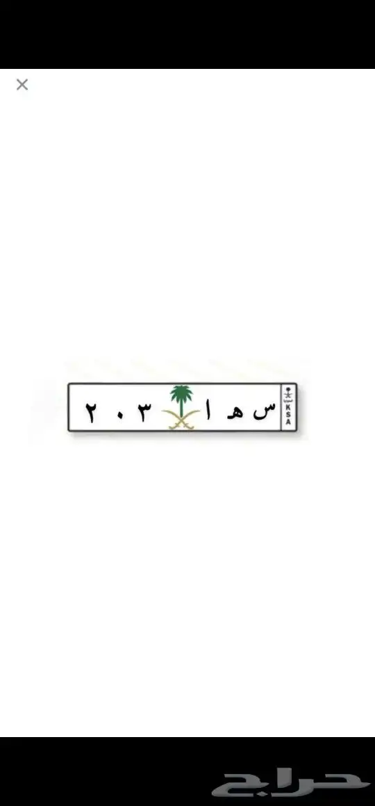 لوحة مميزة على اسم بنت ( س ه ا 203 ) للبيع 0
