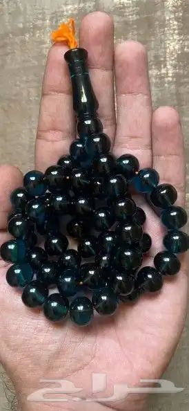 سبحه فاتوران حرباء زعفراني تركوازي 5