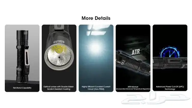 كشاف يدوي نايت كور EDC33 nitecore بقوة 4000 لومن 2