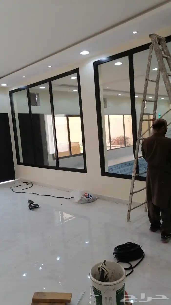 دبل  لاس المونيم الزجاج شفاف دبل 1