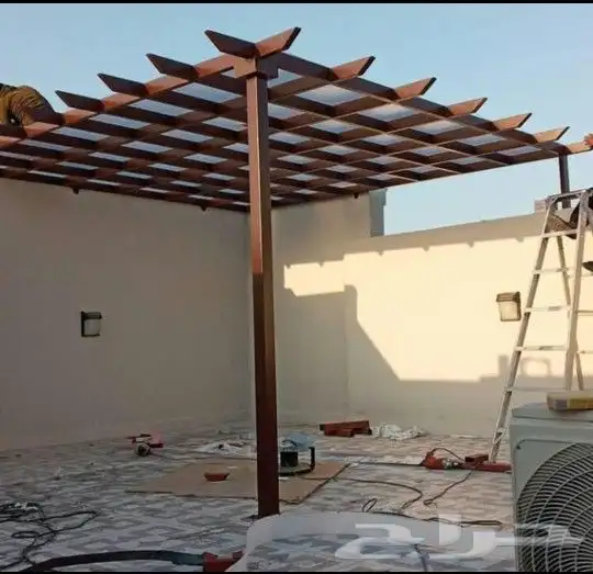 مظلات مواقف السيارات عزل اذا الحمام وماء المكيفات مظلات جده 13