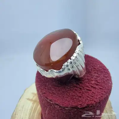 خواتم فضه احجار عقيق مشكله 9