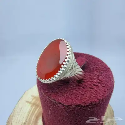 خواتم فضه احجار عقيق مشكله 14