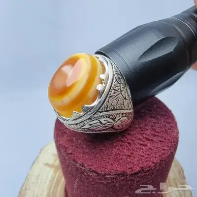 خواتم فضه احجار عقيق مشكله 7
