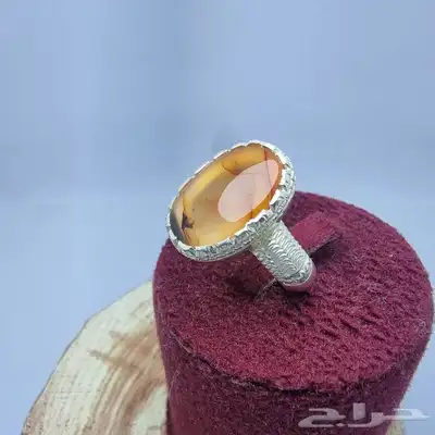 خواتم فضه احجار عقيق مشكله 11
