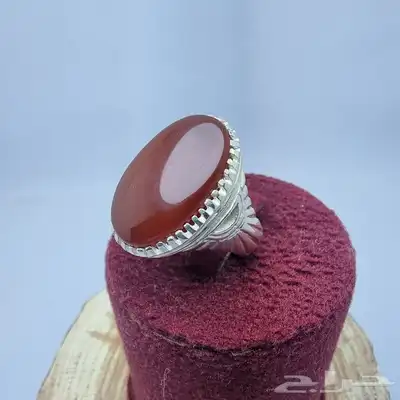 خواتم فضه احجار عقيق مشكله 5