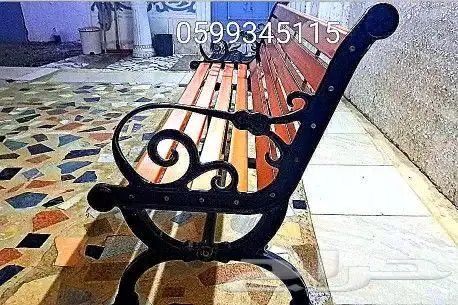 كرسي حديقة المشهد الحضري مقاعد الحدائق كراسي خشبية صلبة 7
