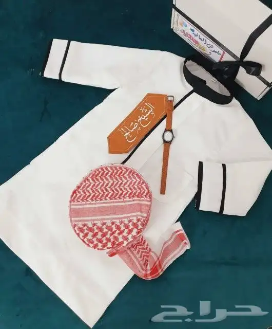 طقم ولادي دقله بشت ثوب سديري ولادي اطقم اطفال بربتوز مواليد 7