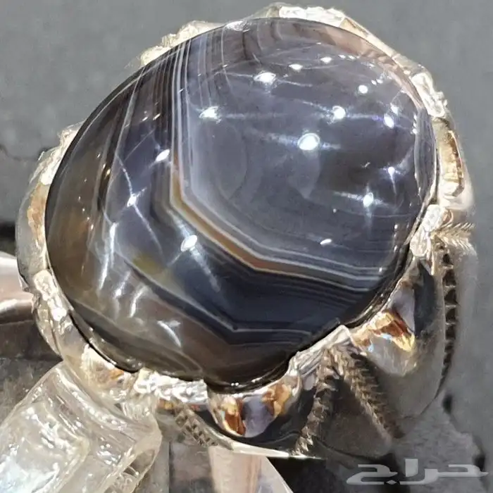 خاتم عقيق يماني مزعفر 0