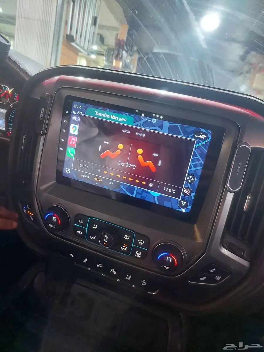 تركيب شاشه سلفرادو من 2014-2018Silverado screen installation 2