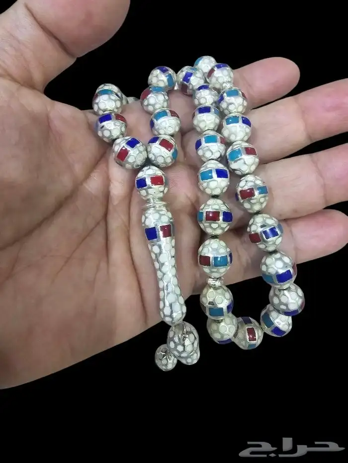 عرض على سبحه مطعمه بالفضه ب 130 ريال فقط 4