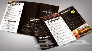طباعة مطبوعات بروشورات منيو طعام 0