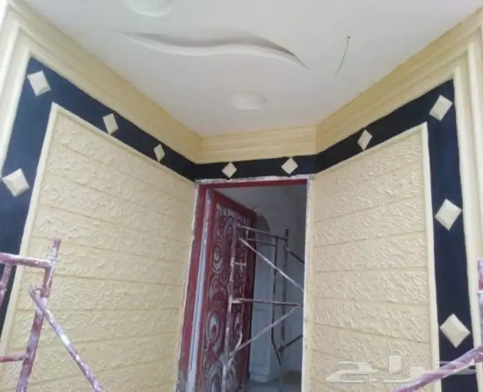 أعمال ديكورات اسمنتية ولياسه ملونه بديل الحجر الطبيعي 3