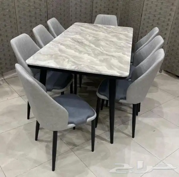 طاولات طعام تركية وماليزي وزجاح تركي طاولات رخام طبيعي استيل 45