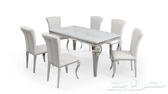 طاولات طعام تركية وماليزي وزجاح تركي طاولات رخام طبيعي استيل 14