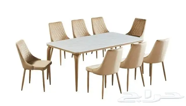 طاولات طعام تركية وماليزي وزجاح تركي طاولات رخام طبيعي استيل 15