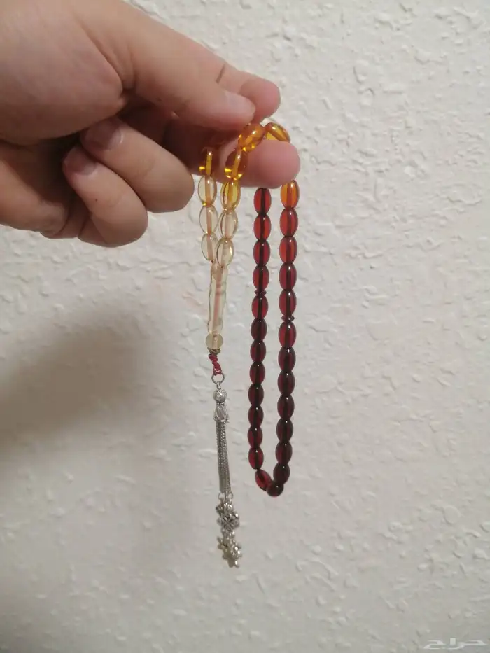 سبحة كهرمان متدرجة الألوان صافية (جديدة). 2