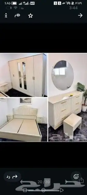 غرف نوم جديده مع تقسيط تابي او تمارا توصيل وتركيب في نفس الي 5