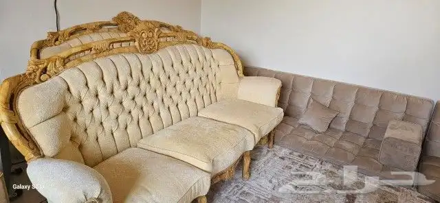 كنب تركي (2) حبتين كل كنب (3) مقاعد بحالة ممتازة 2