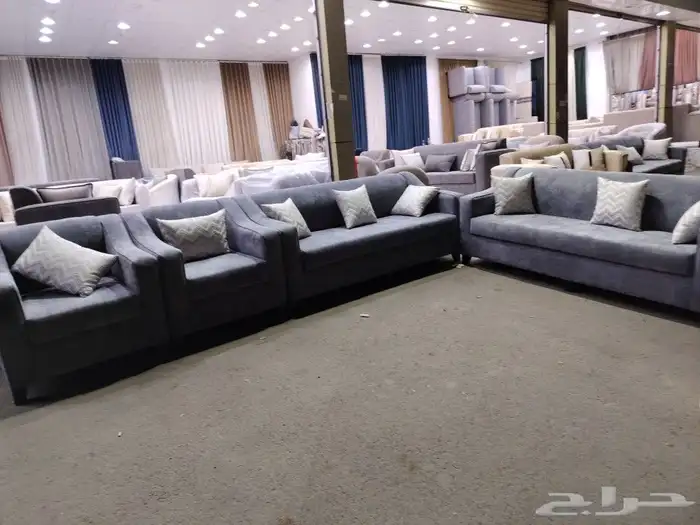 كنب خمس قطع 11شخص قماش شانين ثلاث كبير واثنين مفرد 1