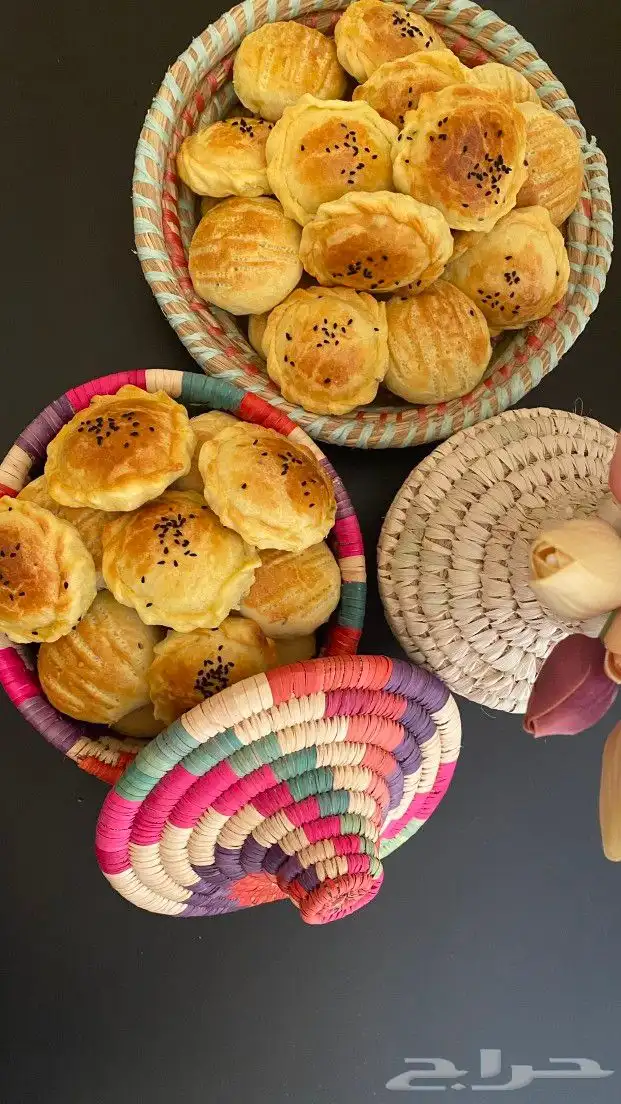 كعك يمني بالتمر وكعك مالح لذيذ وهش 0