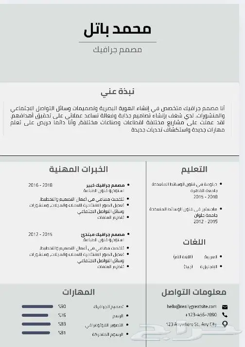 سيرة ذاتية CV عرض خاص محدوده لمدة 24 ساعه و ينتهي 1