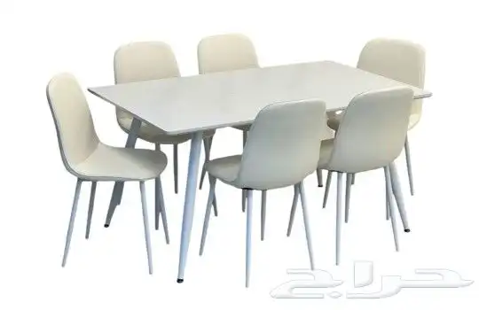 طاولات طعام مع كراسي رخام خشب زجاج كلاسيك جودة ممتازة 5