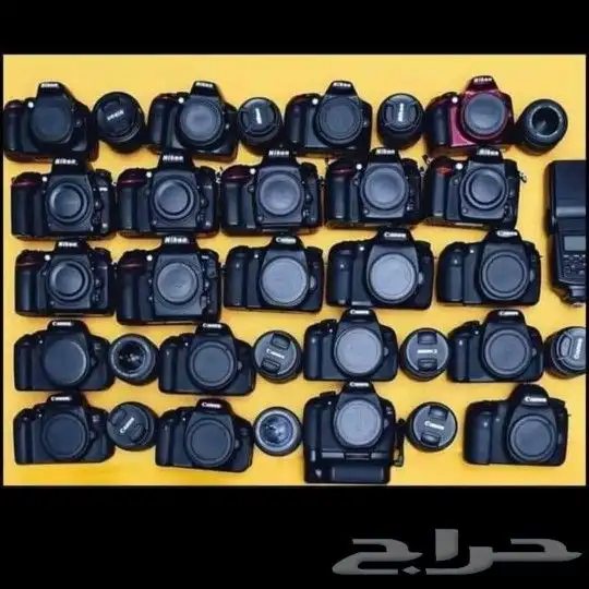 للبيع كميرات وعدسات كانون ونيكون عدسات كلها نظيفه شبه جديده 0