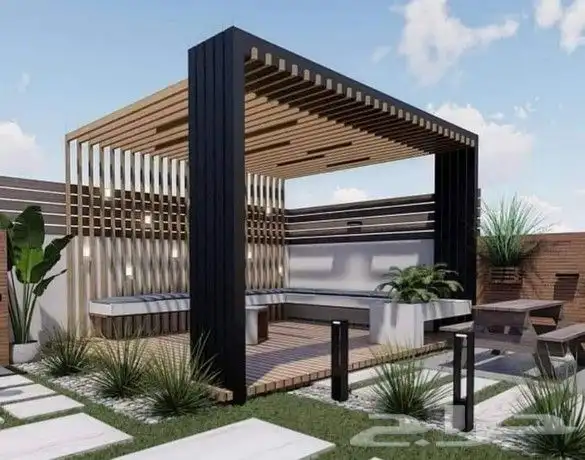 تصميم جلسات ومظلات وتصميم شلالات 4