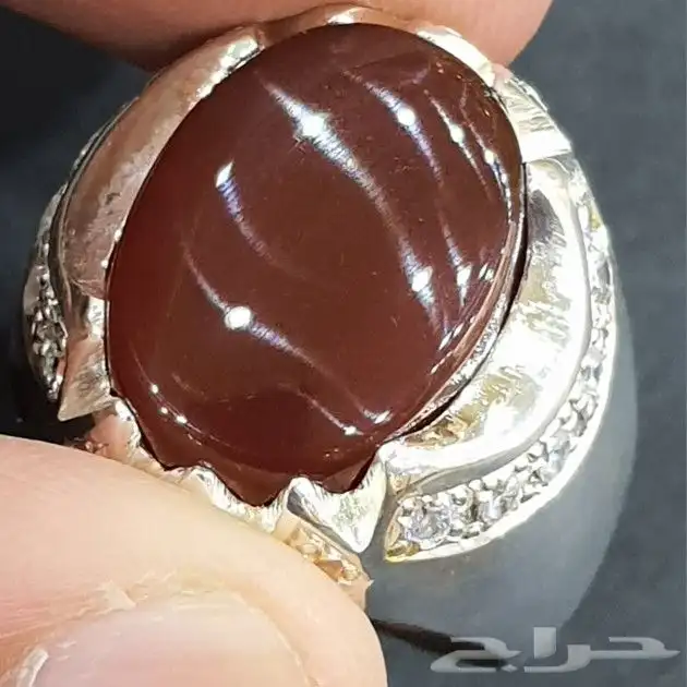 خاتم عقيق يماني كرزي دموي 4