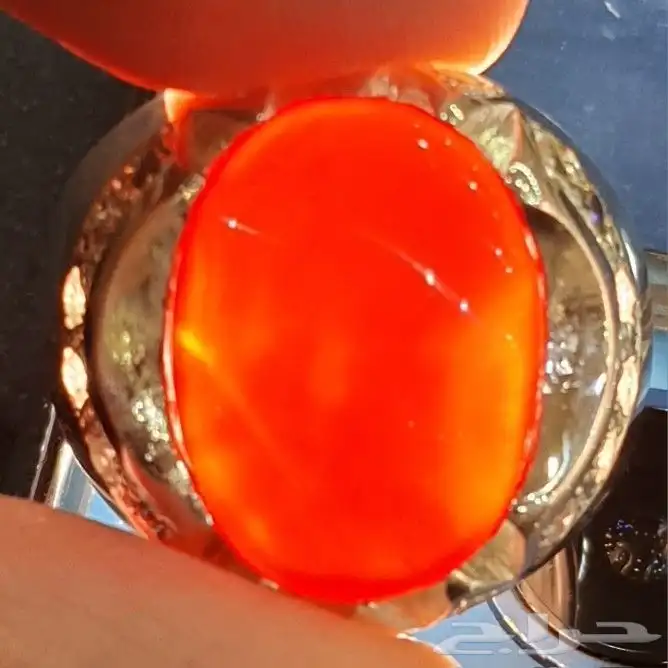 خاتم عقيق يماني كرزي دموي 5