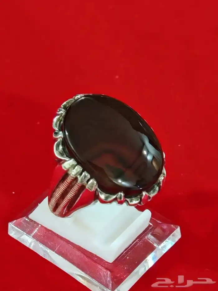 خاتم عقيق يماني كرزي 0