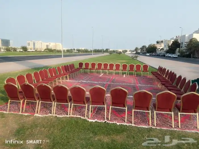 تاجير جلسات خارجية جلسات تراثية تاجير كراسي شفاف وطاولات قزا 2