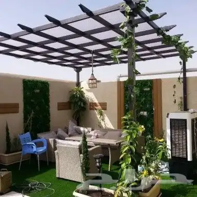 تنسيق حدائق بالأحساء شلالات ونوافير مظلات برجولات 4