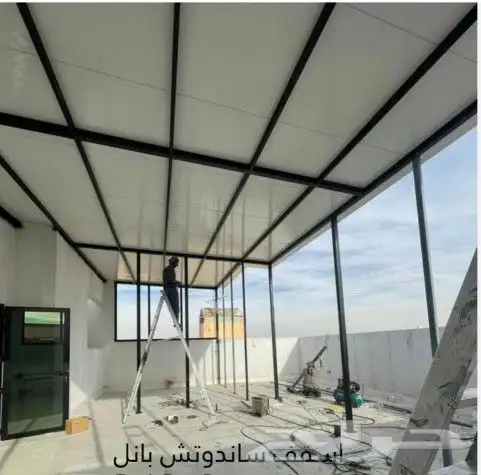 ساندوتش بانل ملاحق مجالس قزاز مظلات حدائق مظلات مواقف سيار 25