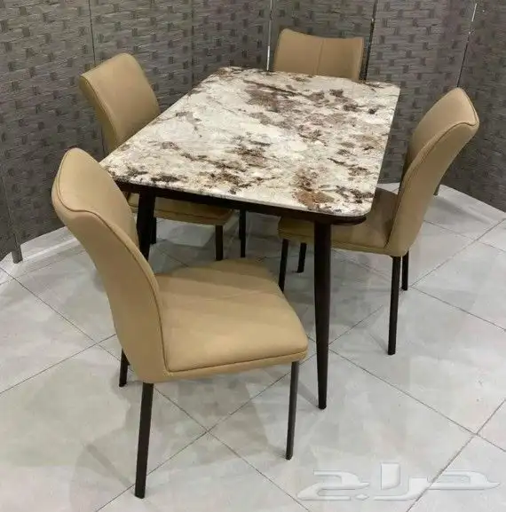 طاولات طعام زجاج تركي قابل للتكبير طاولات رخام استيل وخشب 36