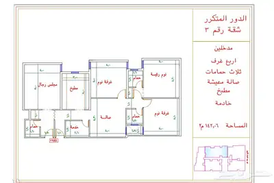 شقق تمليك فاخرةتحت التشطيب بطحاء قريش متبقي عالإستلام 9 اشهر 3