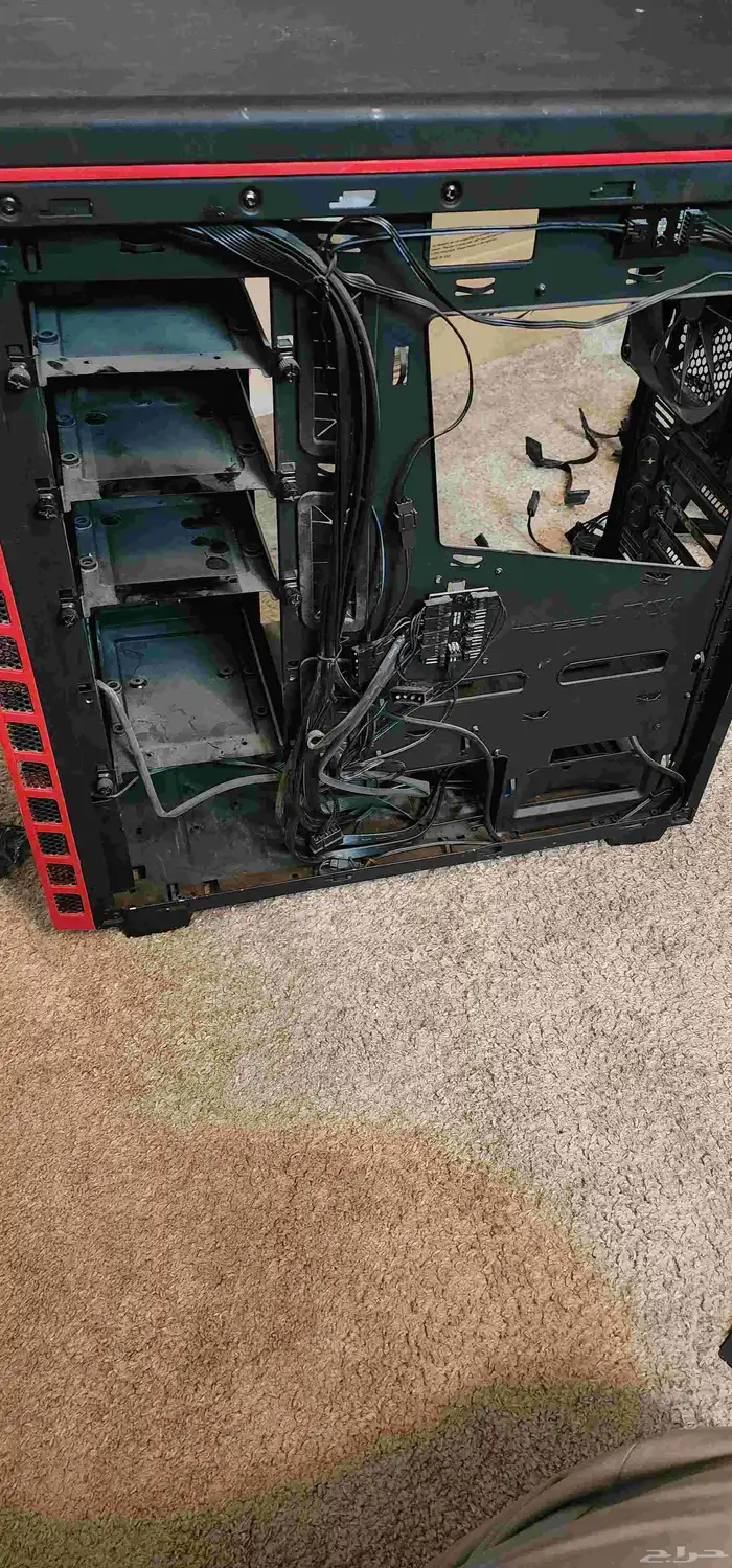 قطع PC كمبيوتر مستعمل معالج رايزن5600x مذربورد كرت رامات كيس 13