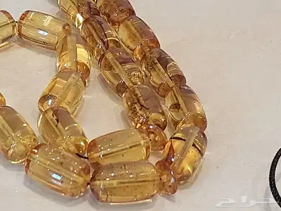 سبحة مسباح كهرمان طبيعي 35 خرزة 6