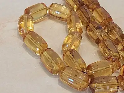 سبحة مسباح كهرمان طبيعي 35 خرزة 5