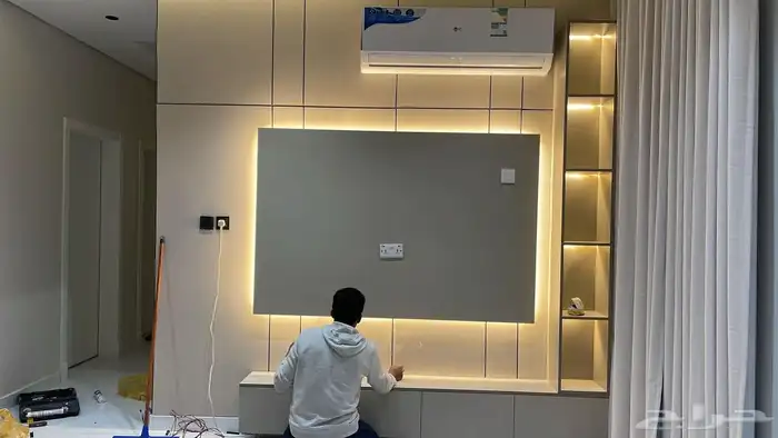 ديكورات منازل ديكور شاشة بديل خشب بديل الرخام شيبورد وراق 0