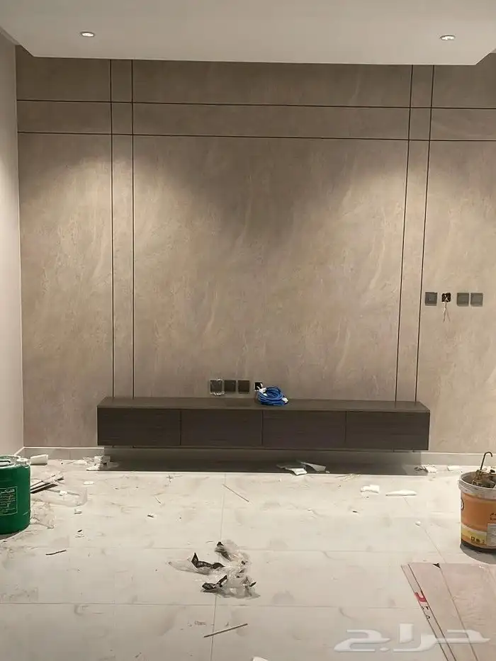ديكورات منازل ديكور شاشة بديل خشب بديل الرخام شيبورد وراق 4