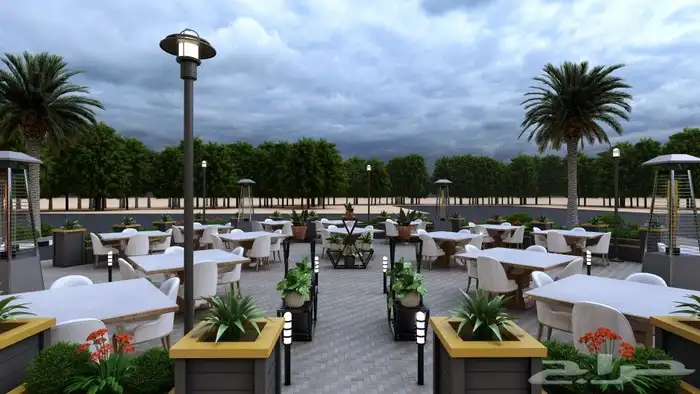 تصميم جلسات خارجيه لمطعم 4