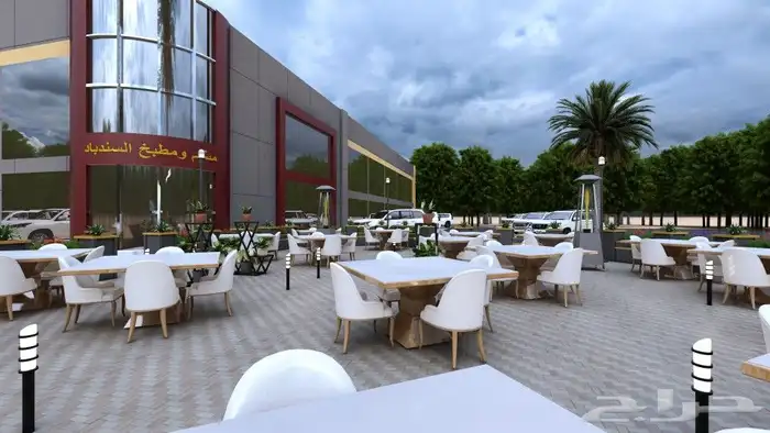 تصميم جلسات خارجيه لمطعم 5