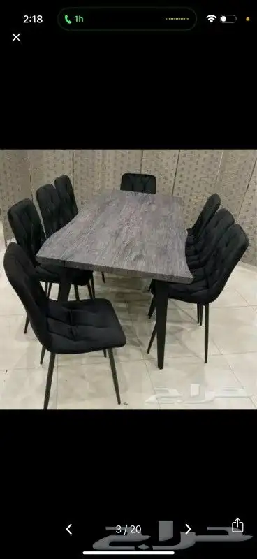 طاولات طعام رخام خشب زجاج 18