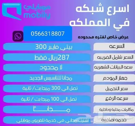 مندوب الالياف البصريه موبايلي 0