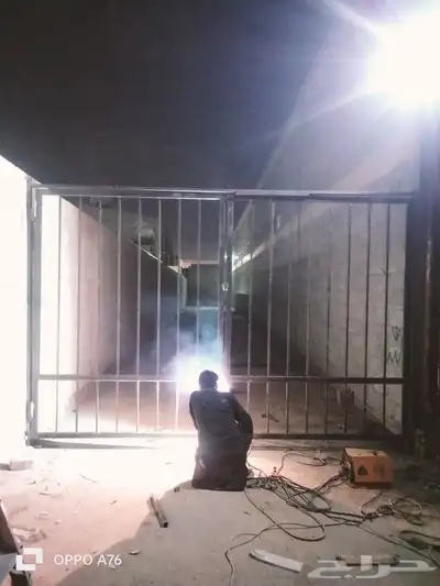 حداد المنيوم باب شبيا  درز مضلات سواتر 2