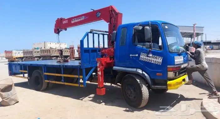 بوم تراك 10طن و7طن و5طن للاجار الشهري واليومي في تبوك ونيوم 3