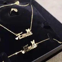 تصميم أسماء مطلي ذهب عيار 21 بسعر 99 4